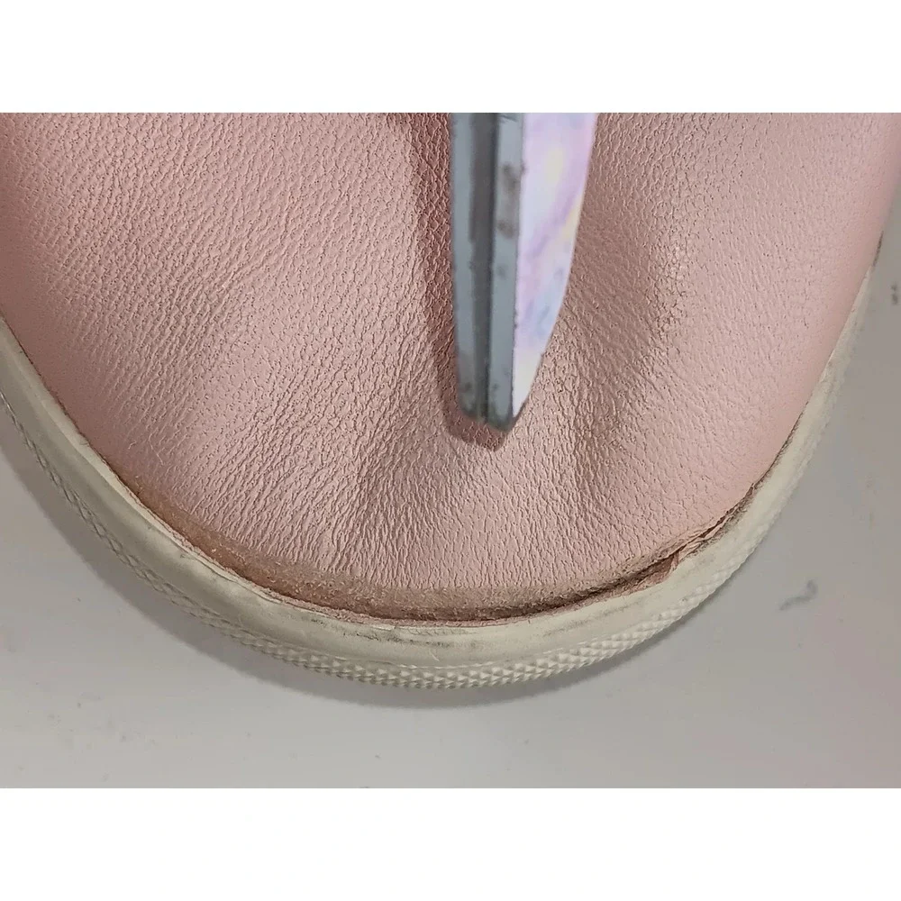Tory Burch Women's Leather Slip-On Sneakers Pink Size 9 Casual Shoes